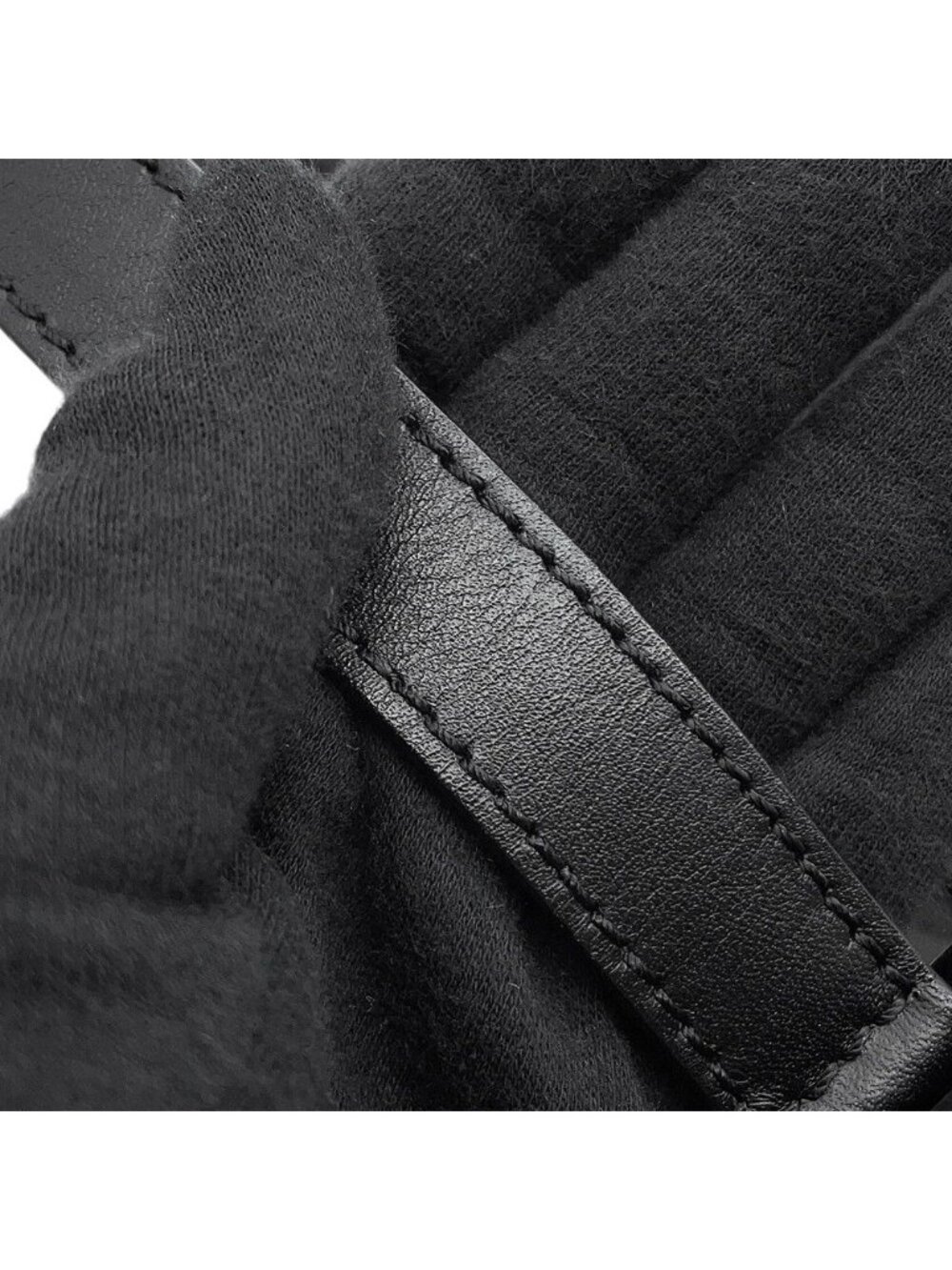 Fendi Handbag Zucchino Shoulder Canvas Leather Bag Black - Picture 9 of 10